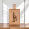 1x borrelplank graveren / bedrukken | snijplank | serveerplank | foto, logo of tekst | 33x16 cm | Beuken | handvat