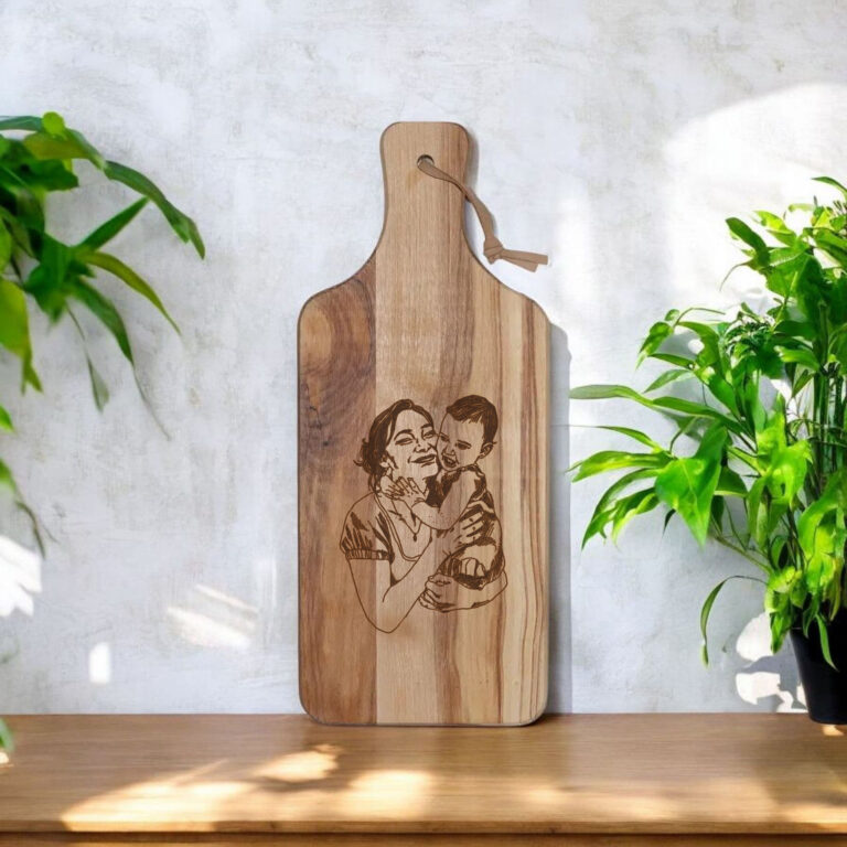 1x Borrelplank graveren - Olywood -  36cm x 15cm - met foto of tekst zelf personaliseren