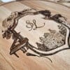 10 x Plank trapgevelhuisje beuken 35x17 cm - incl graveren (logo, tekst of foto) - Afbeelding 2
