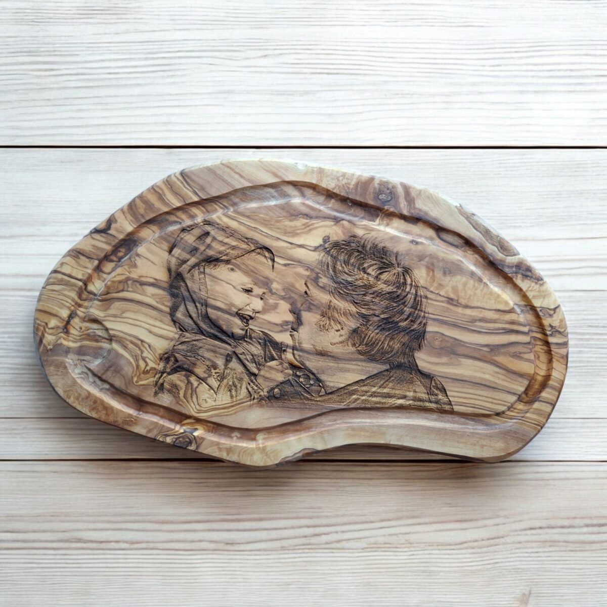 1x  Foto op hout bedrukken | Olijfhout | 35 cm | zelf personaliseren