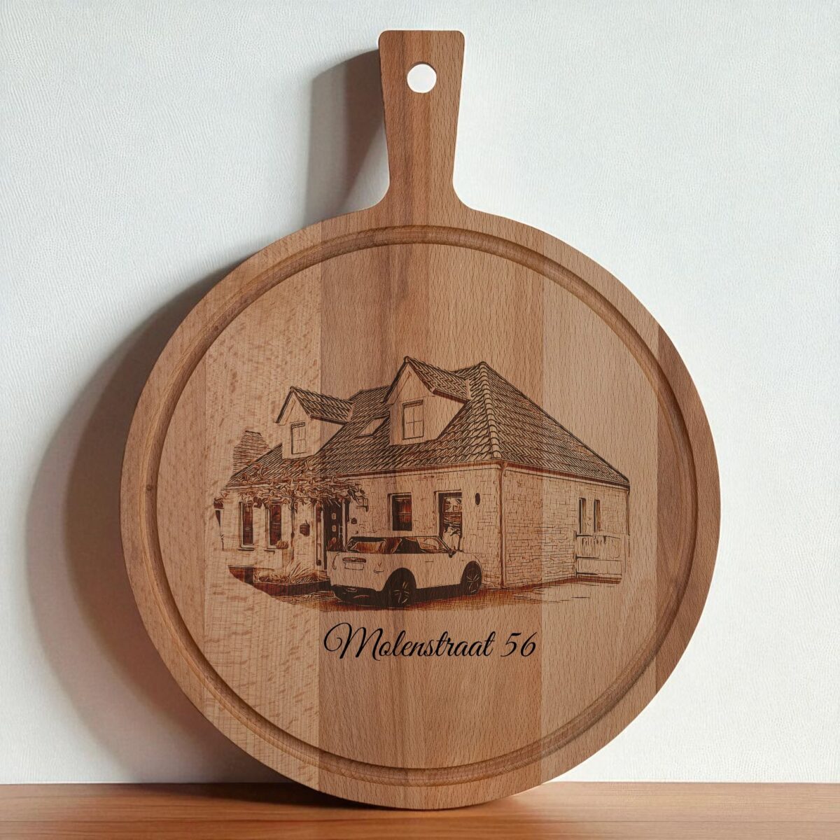 1x Borrelplank graveren - Beuken -  31cm - met foto of tekst zelf personaliseren