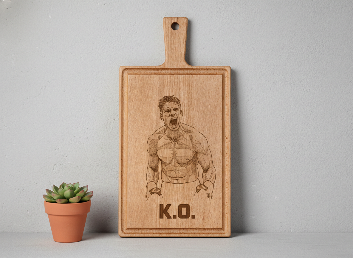 Borrelplank personaliseren - zelf ontwerpen - Beuken -  33cm x 16cm - 41