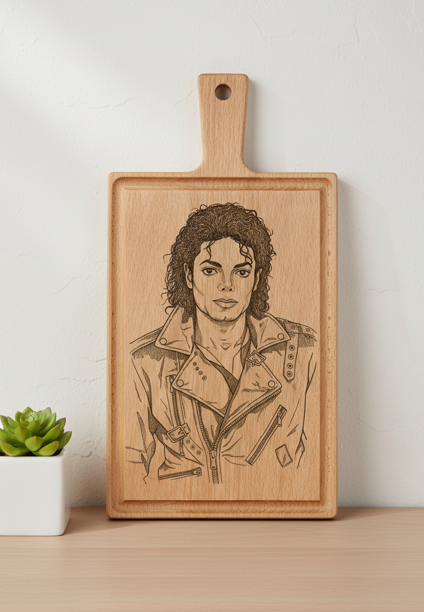 Borrelplank personaliseren - zelf ontwerpen - Beuken -  33cm x 16cm - 38