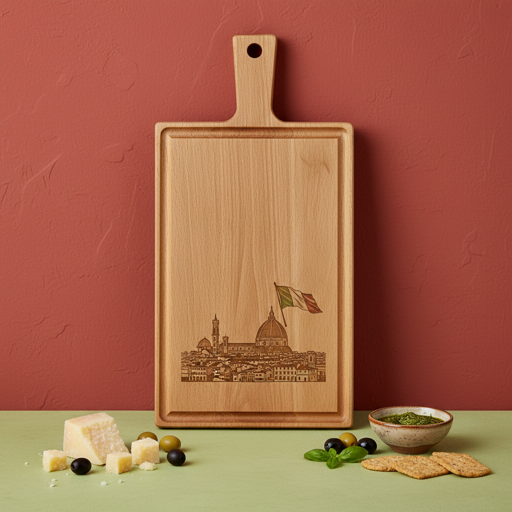 Borrelplank personaliseren - zelf ontwerpen - Beuken -  33cm x 16cm - 9