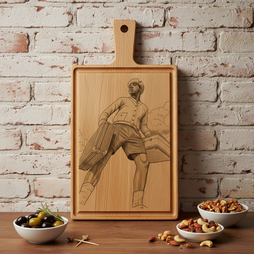 Borrelplank personaliseren - zelf ontwerpen - Beuken -  33cm x 16cm - 36