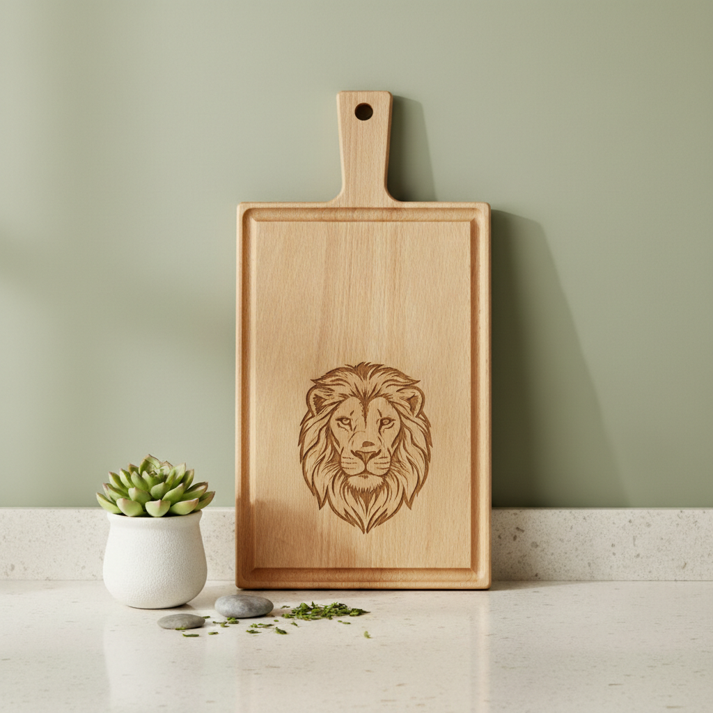 Borrelplank personaliseren - zelf ontwerpen - Beuken -  33cm x 16cm - 17