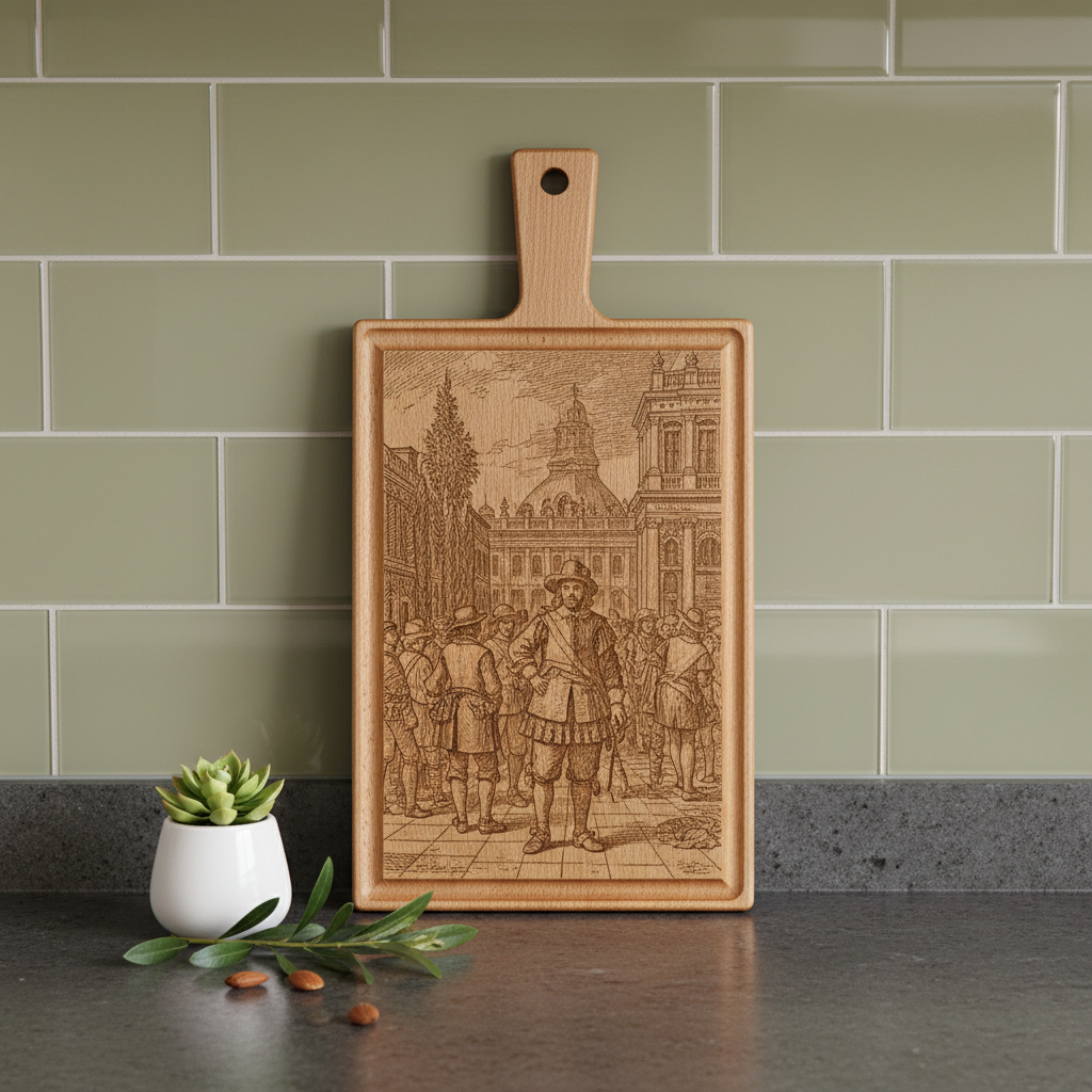 Borrelplank personaliseren - zelf ontwerpen - Beuken -  33cm x 16cm - 16