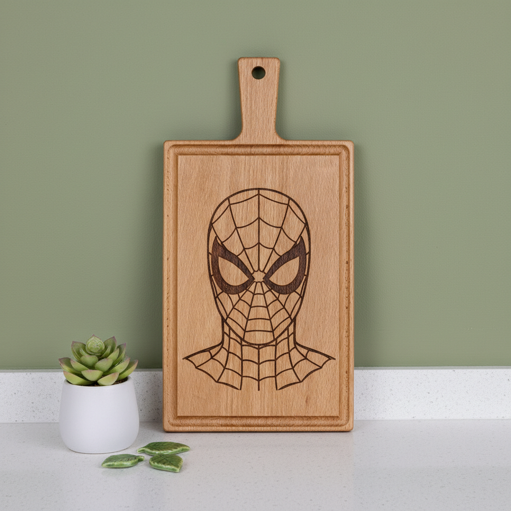 Borrelplank personaliseren - zelf ontwerpen - Beuken -  33cm x 16cm - 19