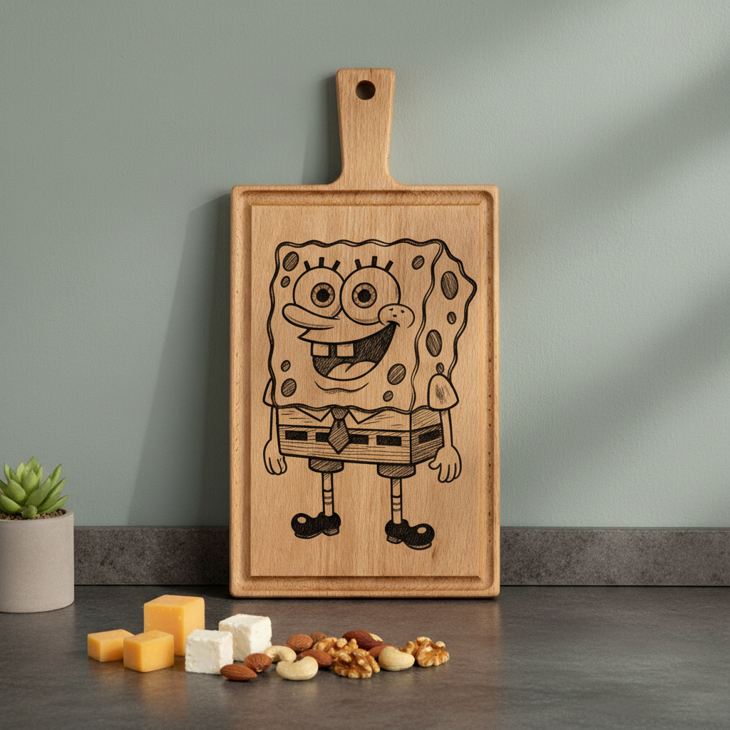 Borrelplank personaliseren - zelf ontwerpen - Beuken -  33cm x 16cm - 21