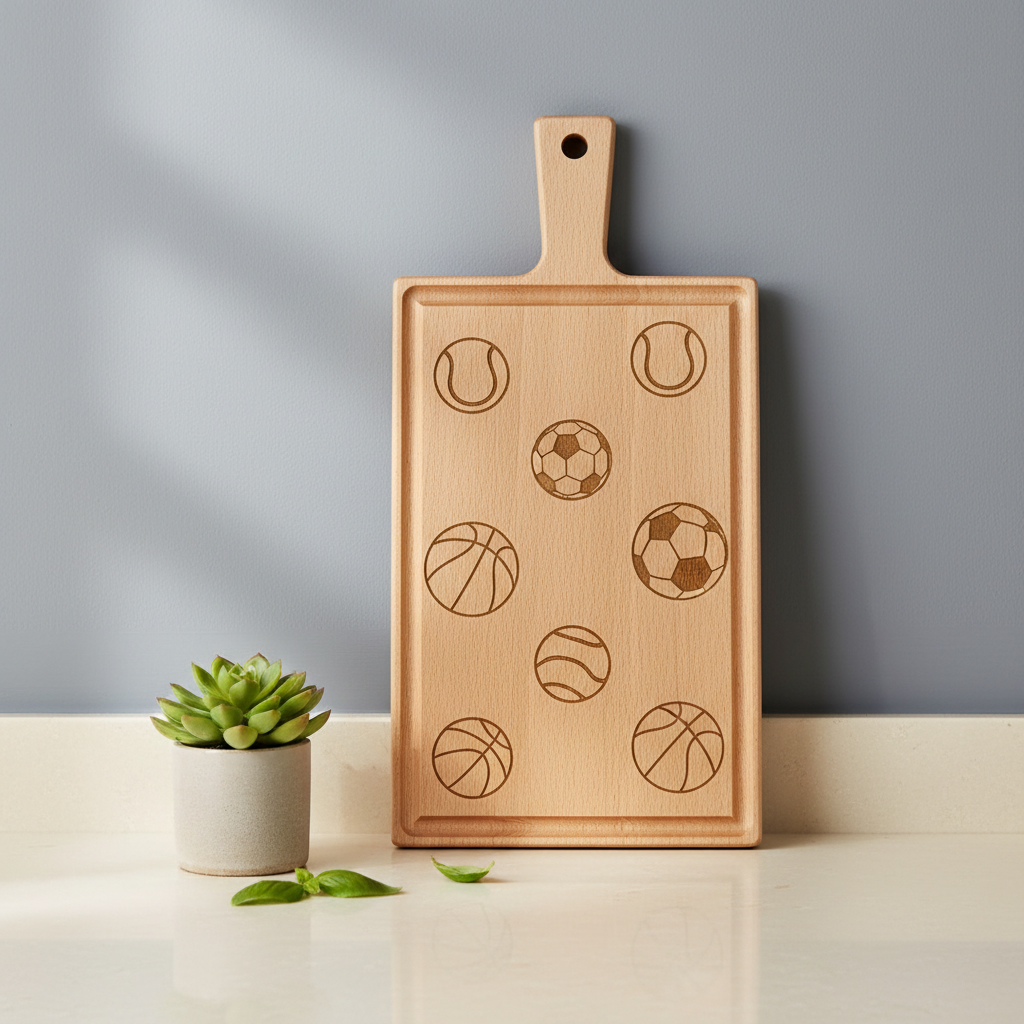 Borrelplank personaliseren - zelf ontwerpen - Beuken -  33cm x 16cm - 15