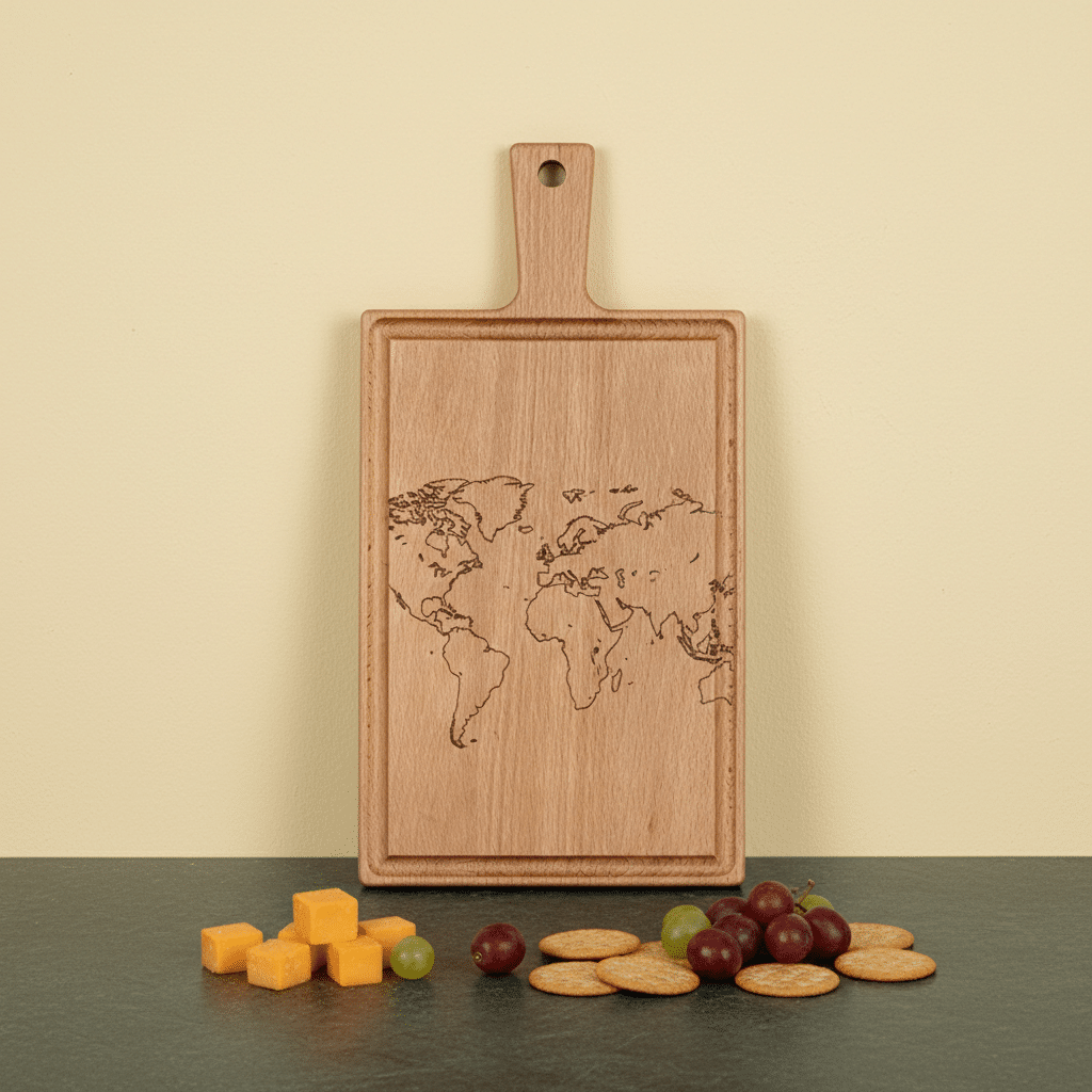 Borrelplank personaliseren - zelf ontwerpen - Beuken -  33cm x 16cm - 7